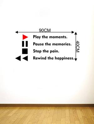 Rawpockets Wall Decals ' Happiness Mode Play ' Wall stickers (PVC Vinyl) Multicolour - 15734194 - Standard Image - 4