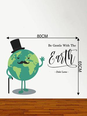 Rawpockets Wall Decals ' Be Gentle with Earth ' Wall stickers (PVC Vinyl) Multicolour - 15734195 - Standard Image - 4