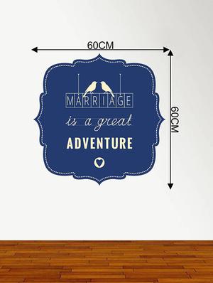Rawpockets Wall Decals ' Marriage is a Great Adventure' Quote ' Wall stickers (PVC Vinyl) Multicolour - 15734198 - Standard Image - 4