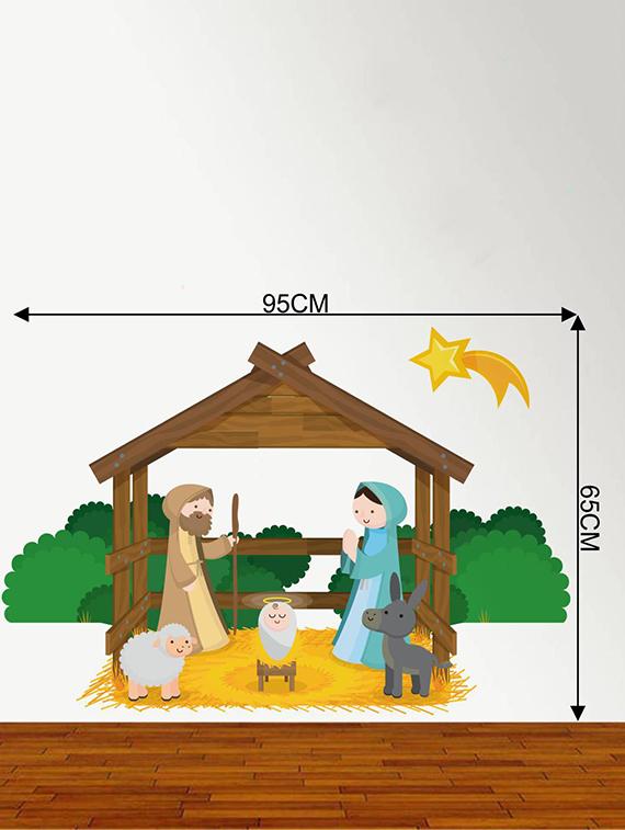 Rawpockets Wall Decals ' Jesus Borns Story ' Wall stickers (PVC Vinyl) Multicolour - 15734201 - Zoom Image - 4