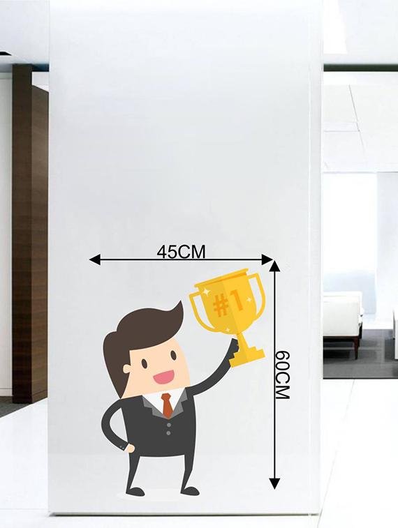 Rawpockets Wall Decals ' Winner at Office ' Wall stickers (PVC Vinyl) Multicolour - 15734203 - Zoom Image - 4