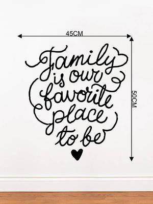 Rawpockets Wall Decals ' Family is Our Favorile Place to be? ' Wall stickers (PVC Vinyl) Multicolour - 15734208 - Standard Image - 4