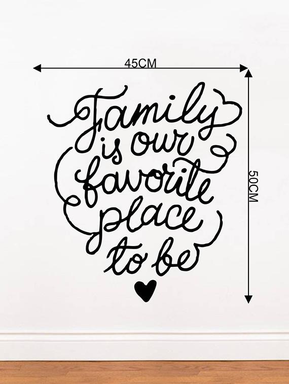Rawpockets Wall Decals ' Family is Our Favorile Place to be? ' Wall stickers (PVC Vinyl) Multicolour - 15734208 - Zoom Image - 4