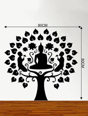Rawpockets Wall Decals ' Buddha Silhouettes ' Wall stickers (PVC Vinyl) Multicolour - 15734209 - Standard Image - 4
