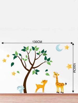 Rawpockets Wall Decals ' Cartoon Jungle Animals ' Wall stickers (PVC Vinyl) Multicolour - 15734212 - Standard Image - 4