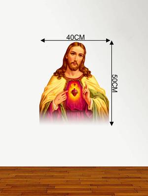 Rawpockets Wall Decals ' Jesus ' Wall stickers (PVC Vinyl) Multicolour - 15734214 - Standard Image - 4