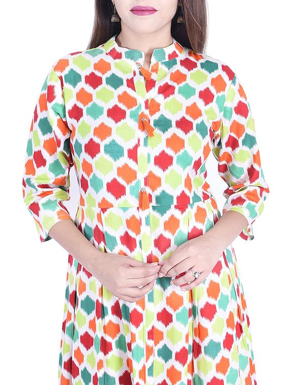 Geometrical a-line kurta - 15734533 - Zoom Image - 4