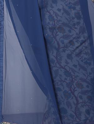 floral half & half saree with blouse - 15734763 - Standard Image - 4