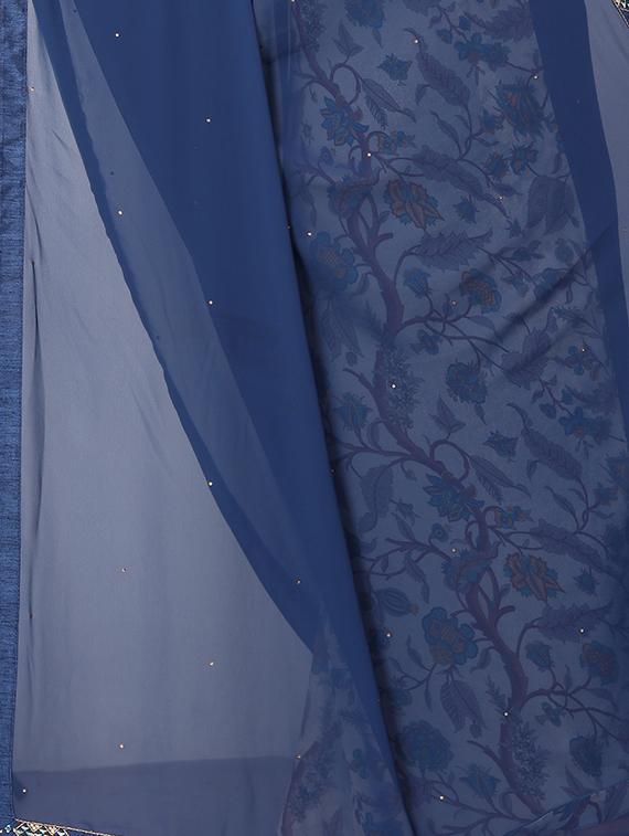 floral half & half saree with blouse - 15734763 - Zoom Image - 4