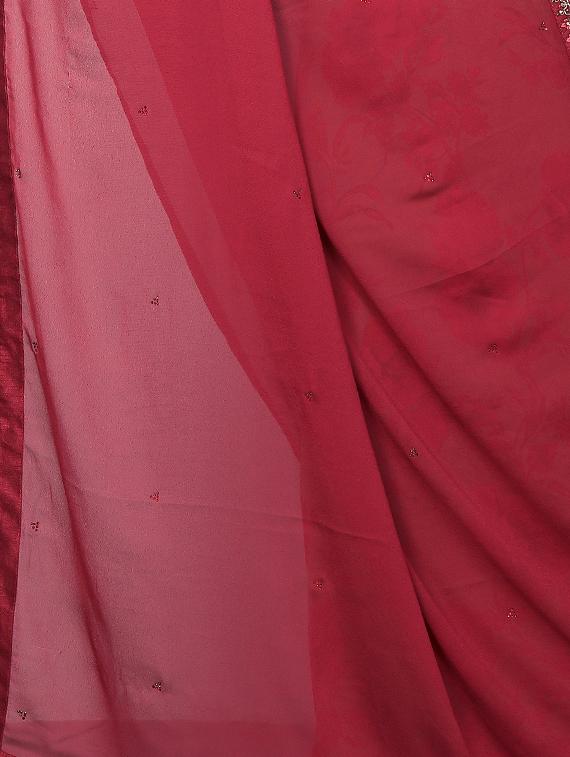 floral half & half saree with blouse - 15734766 - Zoom Image - 4