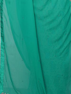 paisley half & half saree with blouse - 15734768 - Standard Image - 4