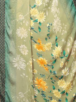 floral printed saree with blouse - 15734769 - Standard Image - 4