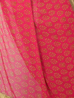 floral printed saree with blouse - 15734773 - Standard Image - 4
