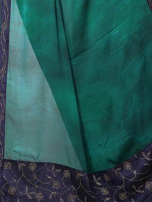 embellished pallu bordered saree with blouse - 15734780 - Standard Image - 4