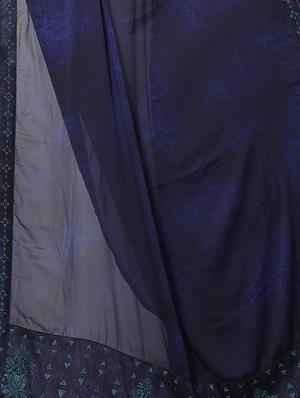 embellished pallu bordered saree with blouse - 15734781 - Standard Image - 4