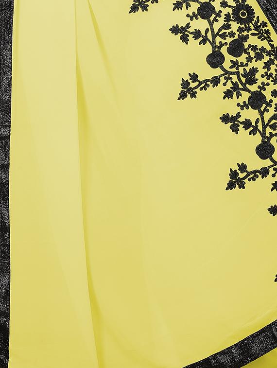 floral dori embroidered saree with blouse - 15734916 - Zoom Image - 4