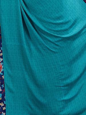 floral half and half saree with blouse - 15735027 - Standard Image - 4