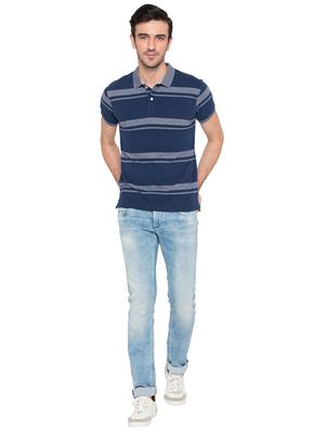 navy blue cotton polo t-shirt - 15735243 - Standard Image - 4