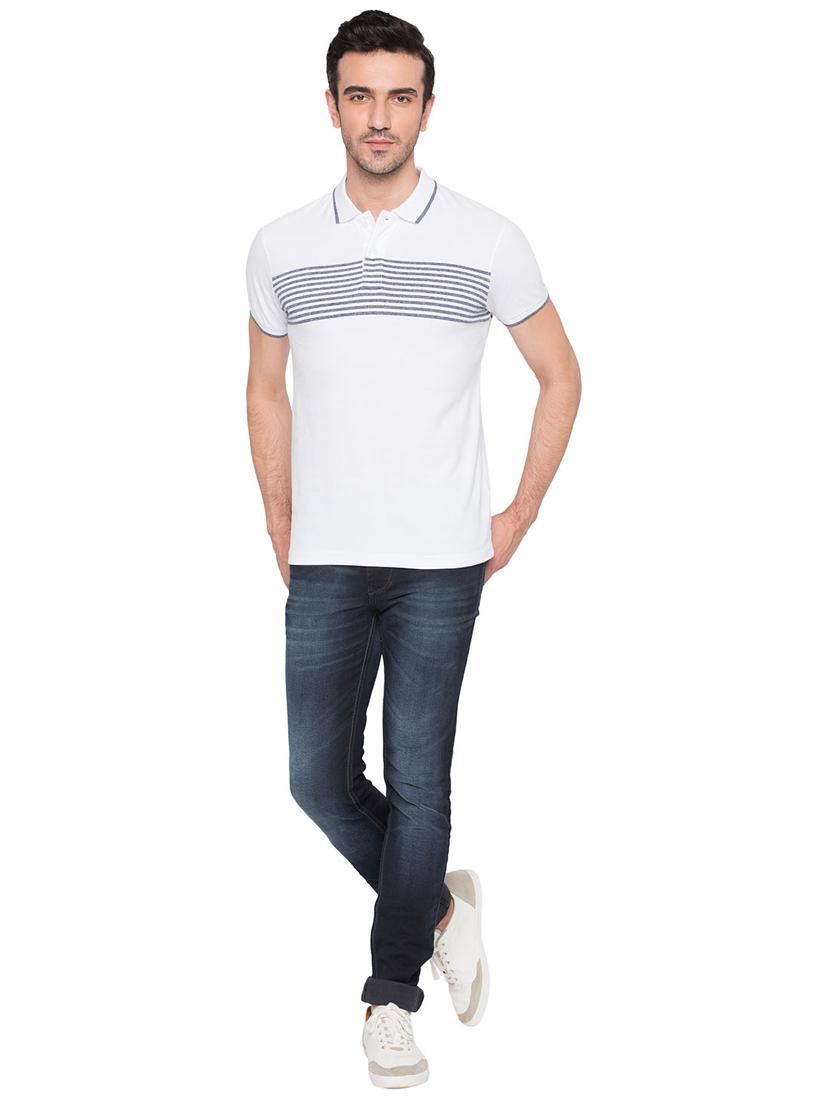 white cotton polo t-shirt - 15735244 - Zoom Image - 4