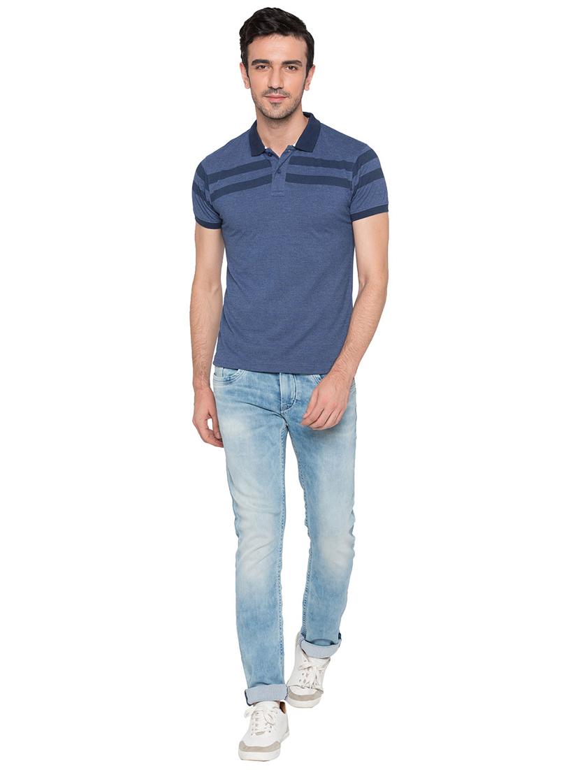 blue cotton polo t-shirt - 15735246 - Zoom Image - 4