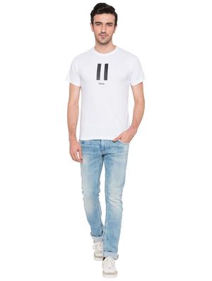 white cotton chest print tshirt - 15735257 - Standard Image - 4