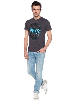 grey cotton chest print tshirt - 15735259 - Standard Image - 4