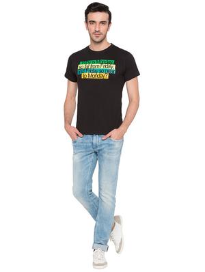 black cotton chest print tshirt - 15735261 - Standard Image - 4