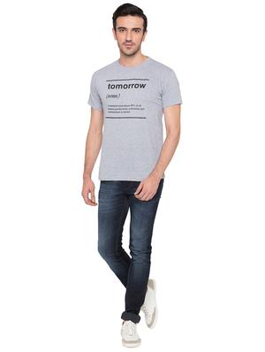 grey cotton chest print tshirt - 15735264 - Standard Image - 4