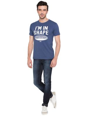blue cotton chest print tshirt - 15735265 - Standard Image - 4