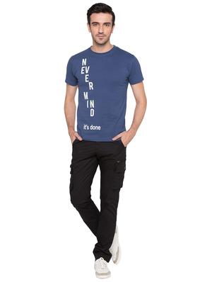 blue cotton front print t-shirt - 15735266 - Standard Image - 4
