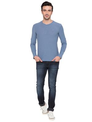 blue cotton t-shirt - 15735276 - Standard Image - 4