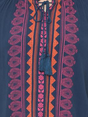 tie up neck printed top - 15735403 - Standard Image - 4
