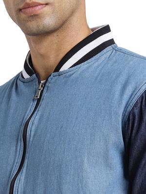 blue cotton denim jacket - 15735686 - Standard Image - 4