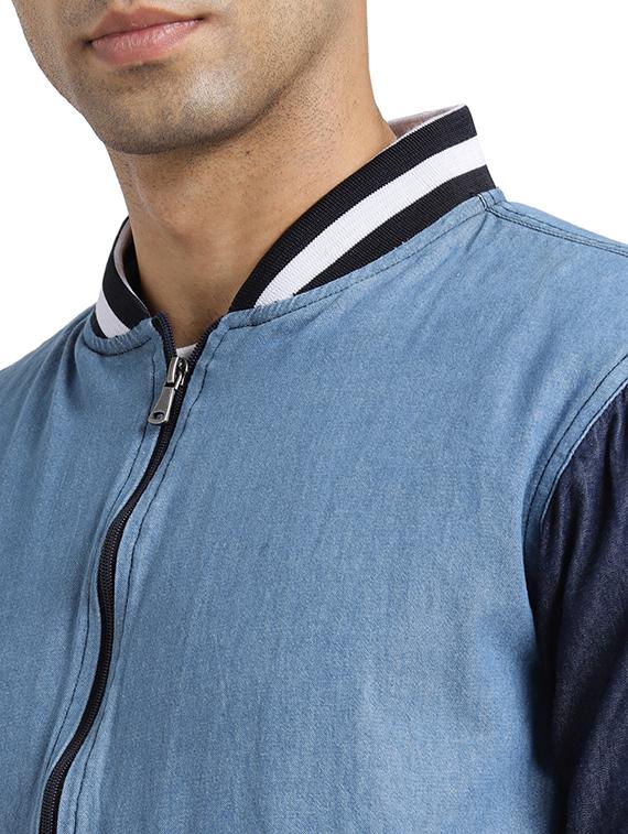 blue cotton denim jacket - 15735686 - Zoom Image - 4