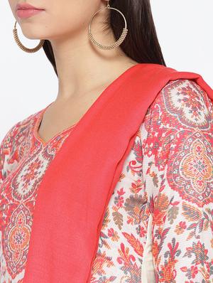 Self-design unstitched churidaar suit - 15735766 - Standard Image - 4