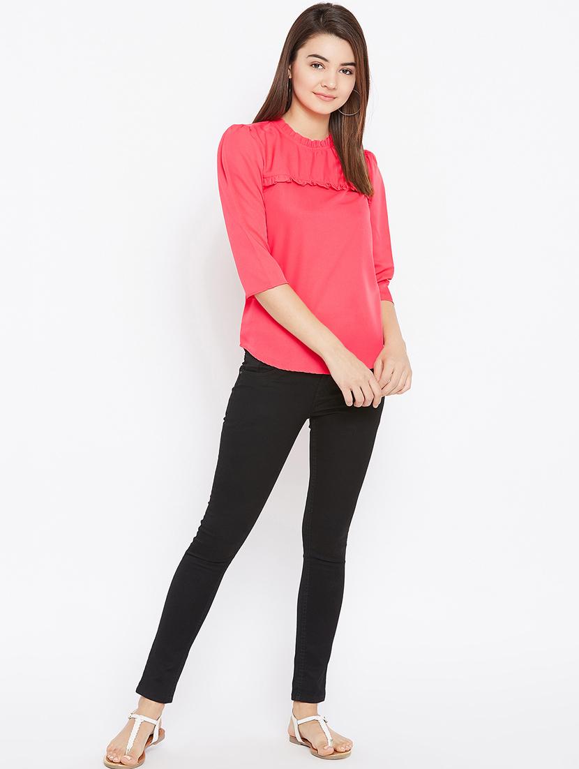 keyhole back frill trim top - 15735849 - Zoom Image - 4