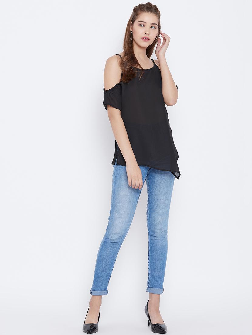 cold shoulder asymmetric top - 15735855 - Zoom Image - 4
