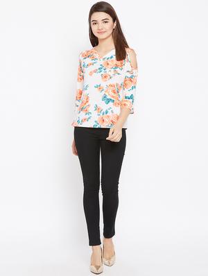 cut out detail floral top - 15735857 - Standard Image - 4