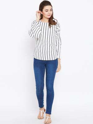 striped bell sleeved top - 15735862 - Standard Image - 4