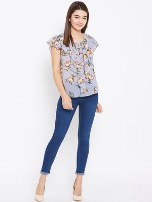 floral ruffled top - 15735864 - Standard Image - 4