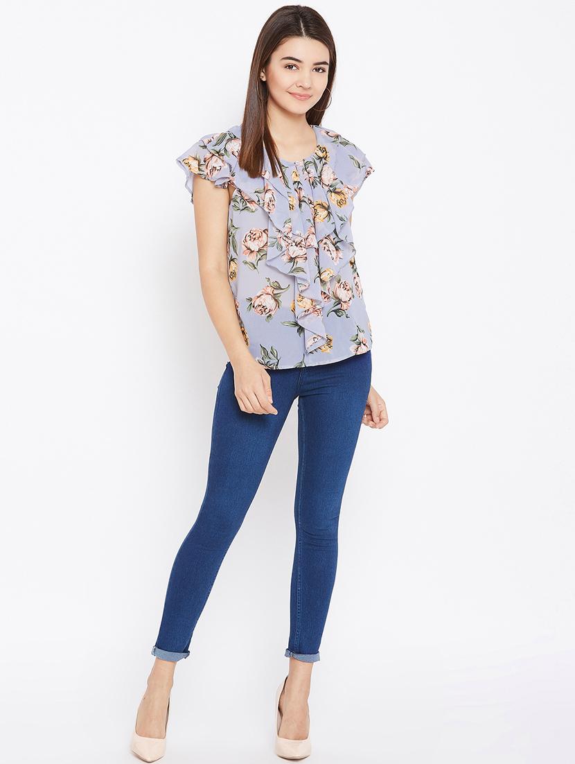 floral ruffled top - 15735864 - Zoom Image - 4