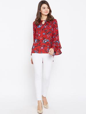 keyhole neck high low tunic - 15735865 - Standard Image - 4