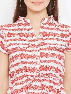 lace trim embroidered asymmetric top - 15735908 - Standard Image - 4