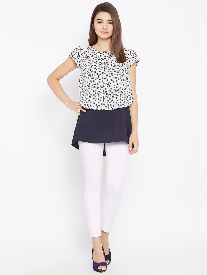 floral overlay high low tunic - 15735910 - Zoom Image - 4