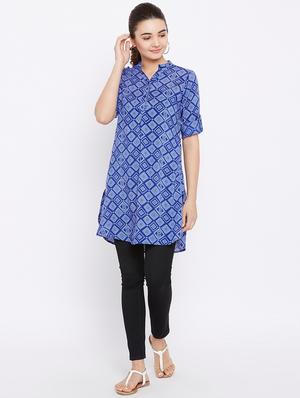 button detail roll up sleeved tunic - 15735913 - Standard Image - 4