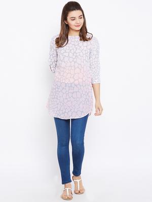 boat neck slit sleeved tunic - 15735914 - Standard Image - 4
