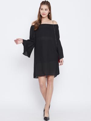 bell sleeved off shoulder dres - 15735931 - Standard Image - 4