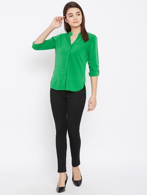 mandarin neck full sleeved shirt - 15735936 - Standard Image - 4