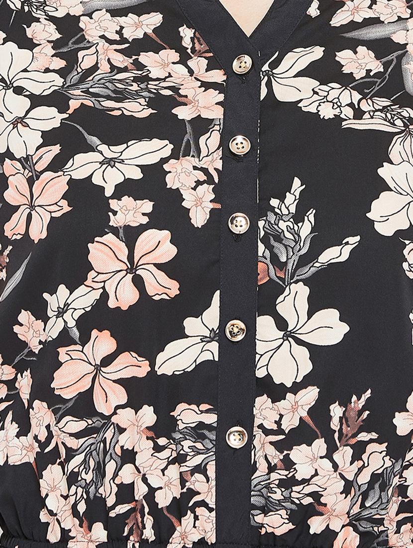 button detail floral jumpsuit - 15735937 - Zoom Image - 4