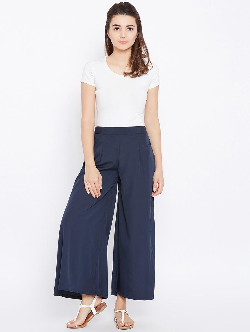 elasticated waist flared palazzo - 15735939 - Zoom Image - 4